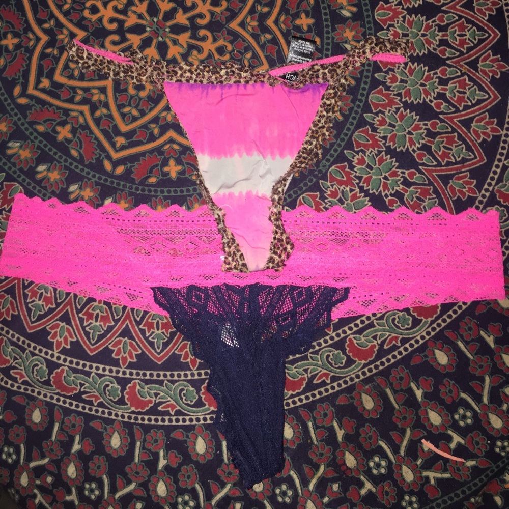Two pairs of PINK thongs